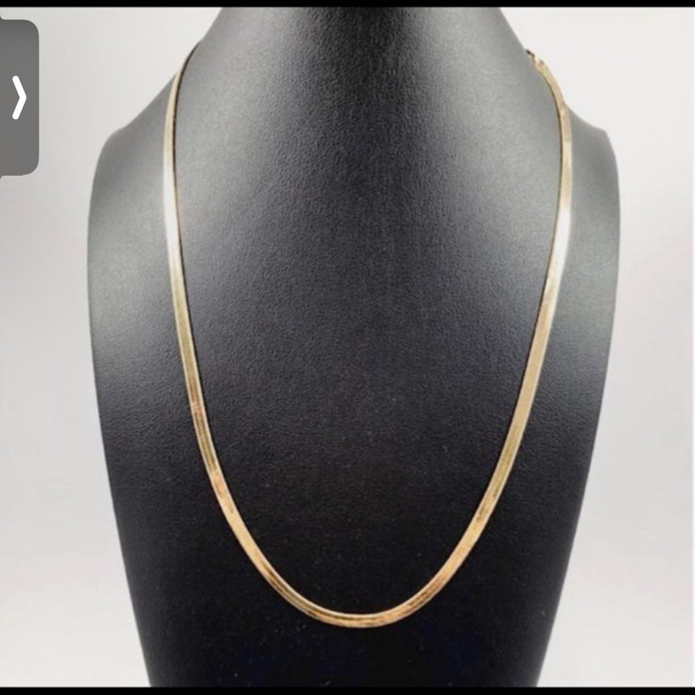 14k herringbone necklace